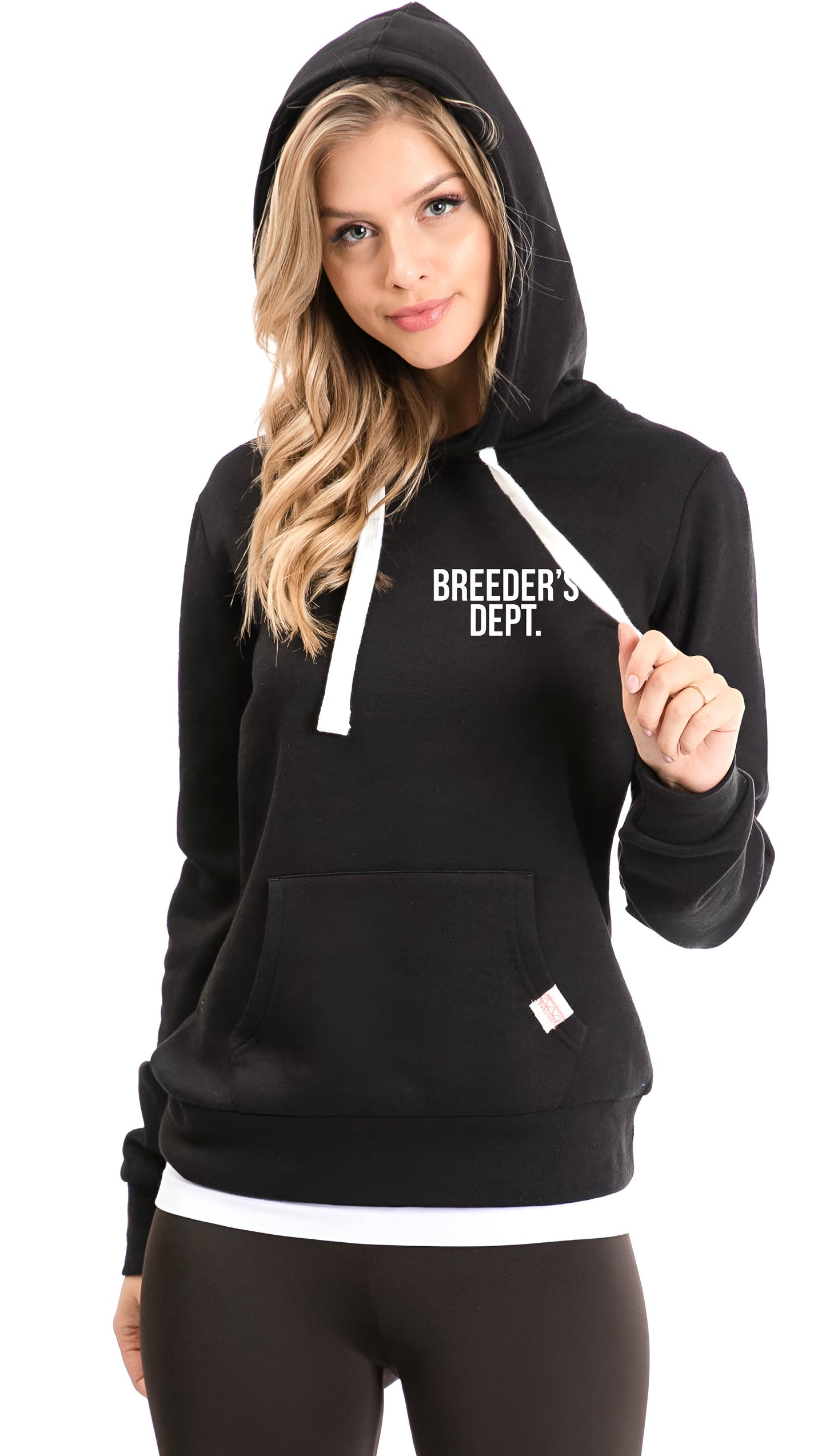 Black Breeders Dept Women’s Active Long Sleeve Fleece Hoodie