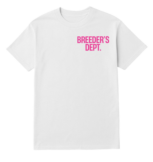 **KIDS**WHITE/PINK BREEDERS DEPT. TSHIRT