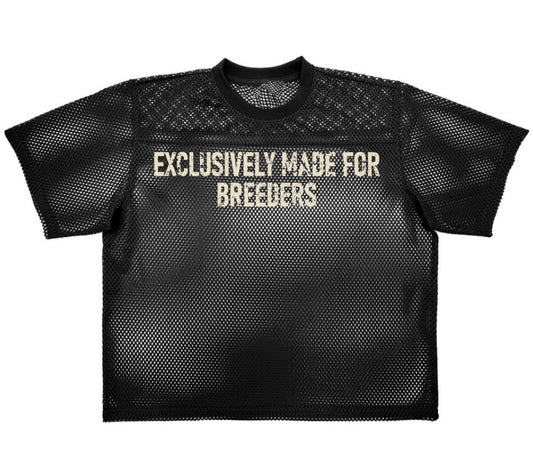 Breeders Department Black Mesh Tee – Unisex Statement Shirt