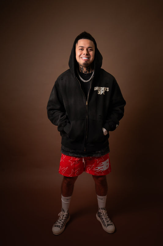 3.Breeders Dept. Black Distress Zip up.