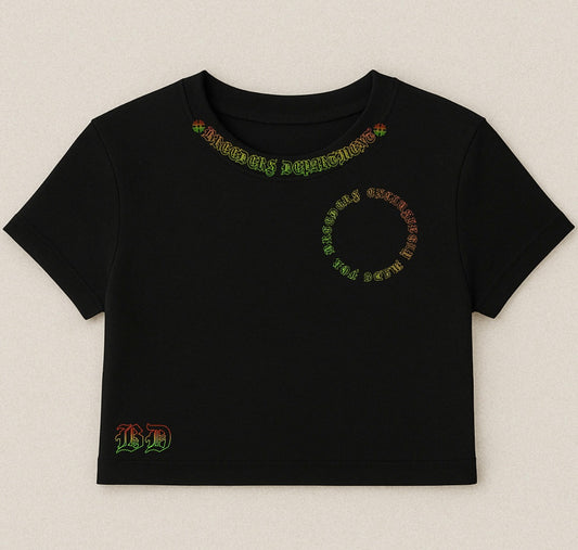 Black Breeder Department Crop Top