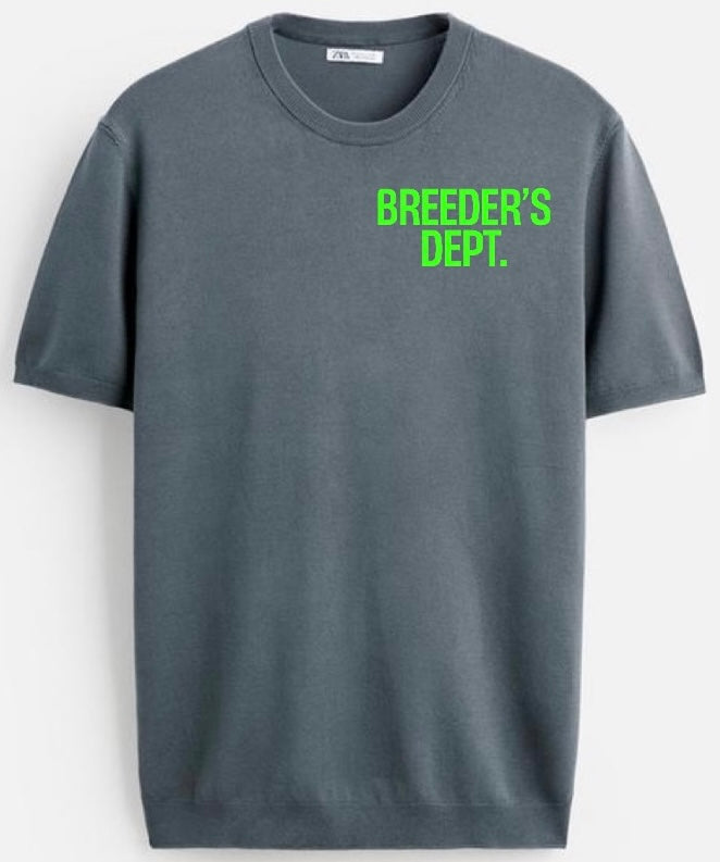 LIME GREEN/ CHARCOAL GREY BREEDERS DEPT. TShirt