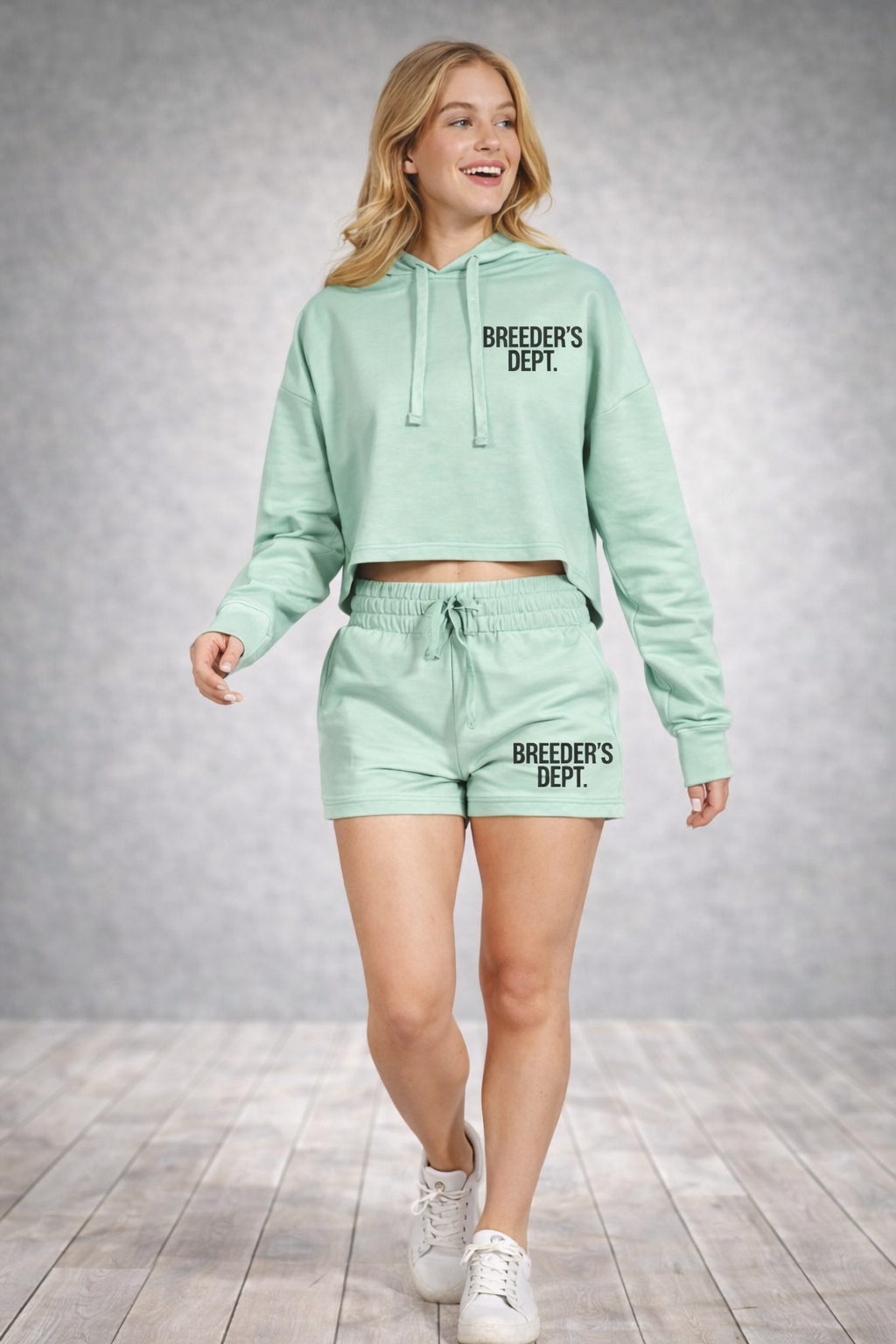 Breeders Dept. “Mint Breeze” Cropped Set