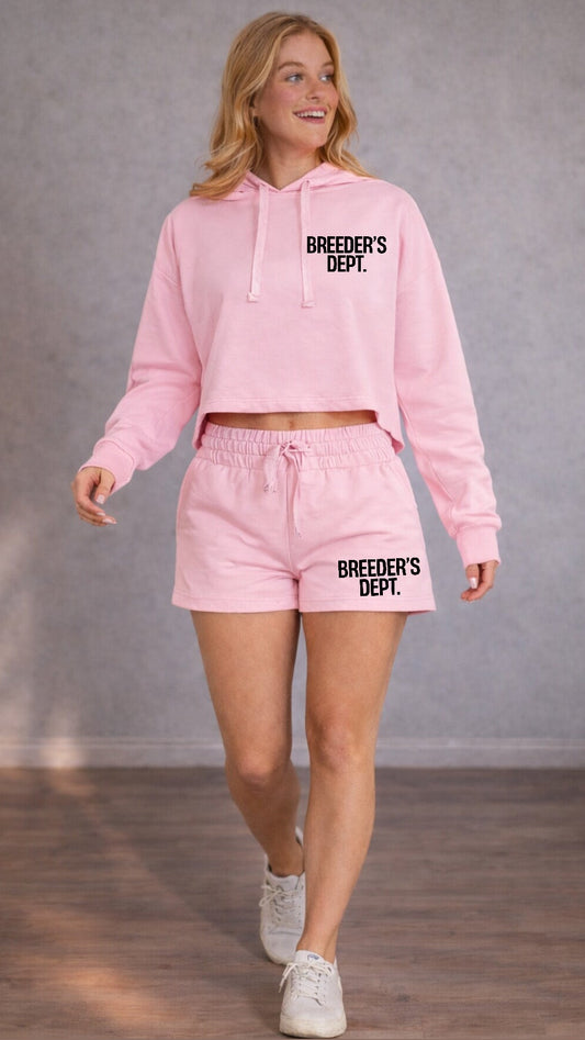 Breeder’s Dept. Cotton Candy Cropped Set